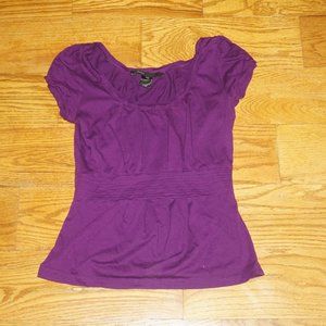 Marc Jacobs Purple Peplum Ruffle Top XS